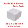 Toallas desechables 80 x 120cms. - 100 unidades