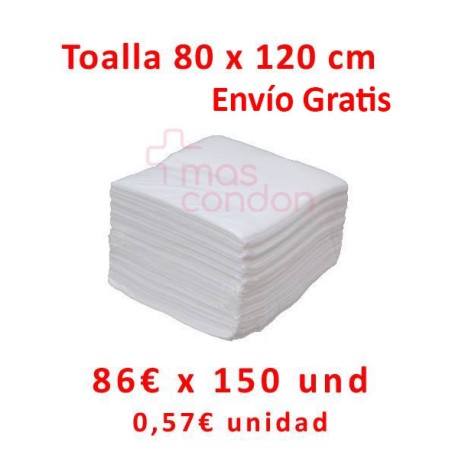 Toallas desechables 80 x 120cms. - 150 unidades