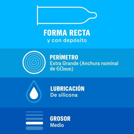 Condón DUREX natural XL