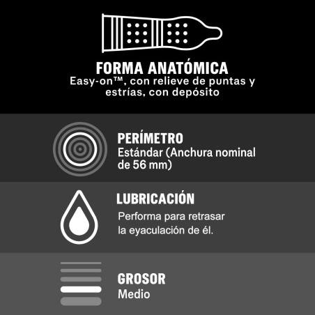 Preservativo Durex Mutual Climax forma anatómica 12 Uds.