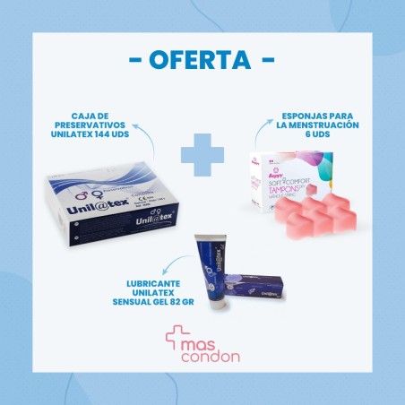 Mascondon Ofertas Caja 144 uds a elegir + lubricante + esponjas