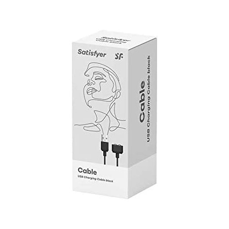 Cable cargador Satisfyer Magnético - USB Negro Original