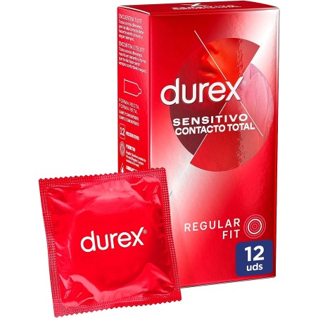 Condón Durex Sensitivo Contacto Total 12 Uds.