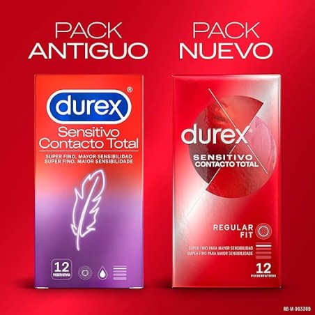 Condón Durex Sensitivo Contacto Total 12 Uds. nuevo pack