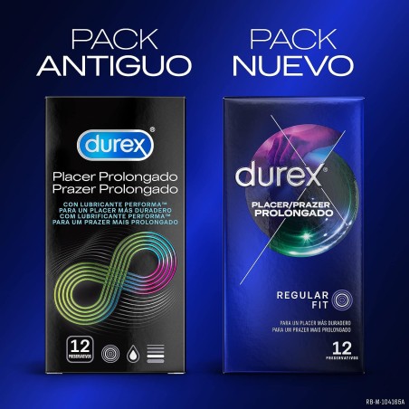 Condón Durex Placer Prolongado 12 Uds. pack nuevo pack antiguo