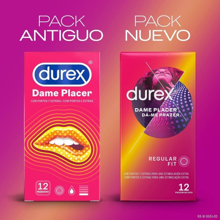 Preservativos Durex Dame Placer 12 Uds. Diseño antíguo y nuevo