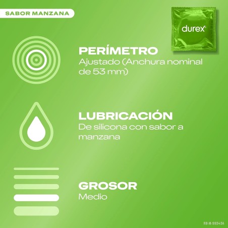 Condones Durex Saboréame 12 Uds.-sabor-manzana