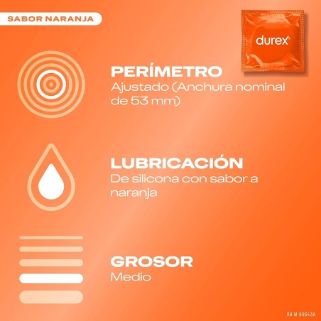 Condones Durex Saboréame 12 Uds.-sabor-naranja