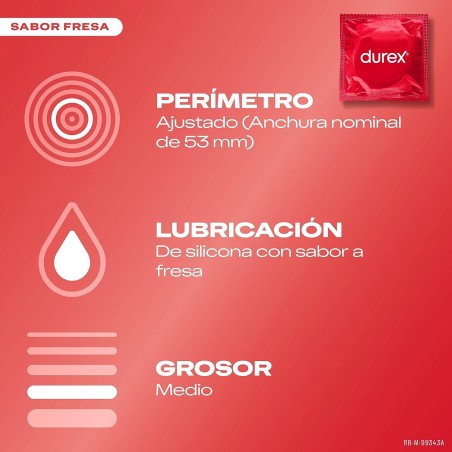 Condones Durex Saboréame 12 Uds.-sabor-fresa