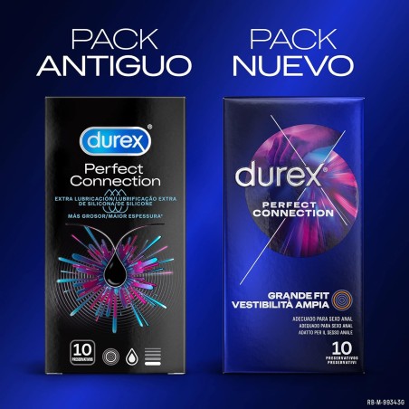 Condón Durex Perfect Connection 10 unidades nuevo y antiguo pack