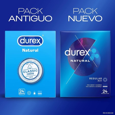 Condón Durex Natural Plus 24 Unidades-diseño-anterior-y-diseño-nuevo