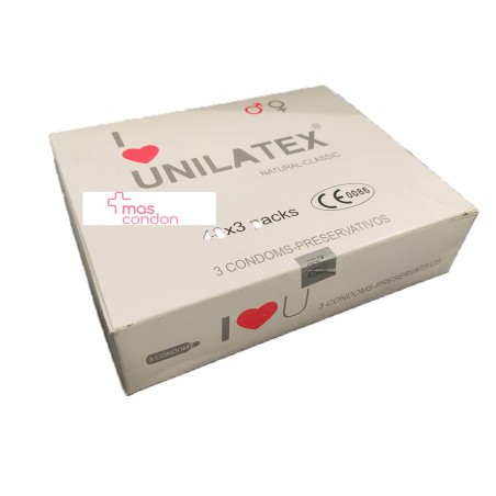 Condón Unilatex Natural vending 48x3 para maquinas espendedoras