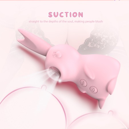 Succionador Vibrador Kissing Bunny succion