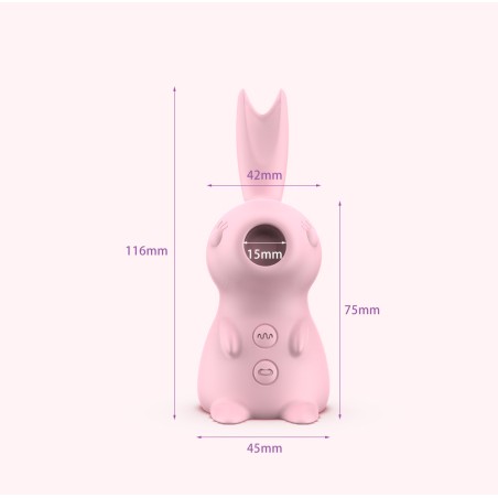 Succionador Vibrador Kissing Bunny tamaño de bolsillo