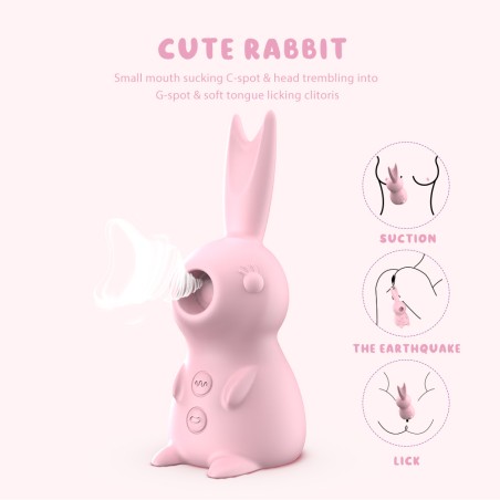 Succionador Vibrador Kissing Bunny cute