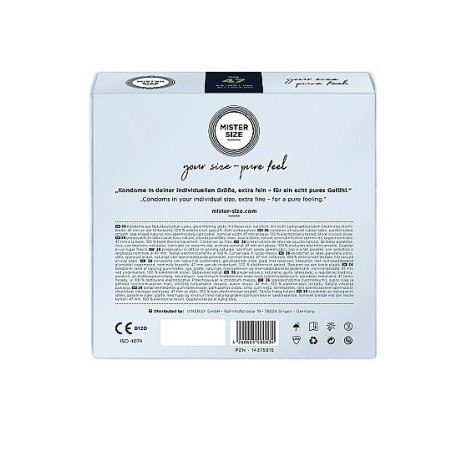 Placer Puro con Mister Size Pure Feel 47 mm - 36 Unidades |Mascondon|