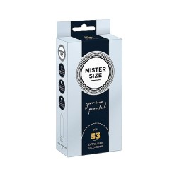 Mister Size Pure Feel Extra Fino 53 mm - Aumenta Tu Placer con 10 Unidades