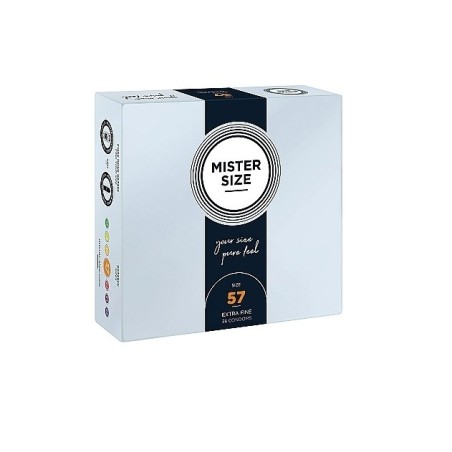 Mister Size Pure Feel Extra Fino 57 mm - Aumenta Tu Placer con 36 Unidades