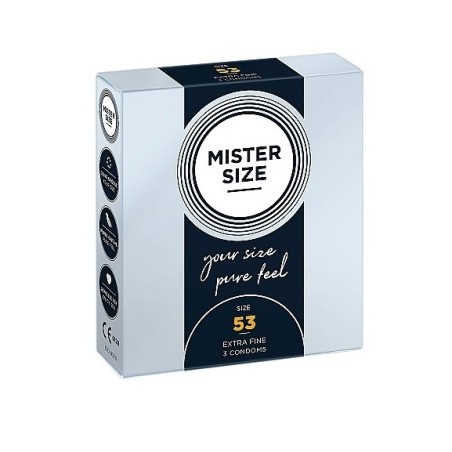 Preservativos Mister Size Pure Feel Extra Fino 53 mm