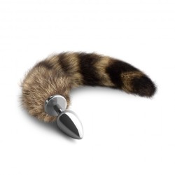 Plug Anal con Cola Foxy Silver de Metal
