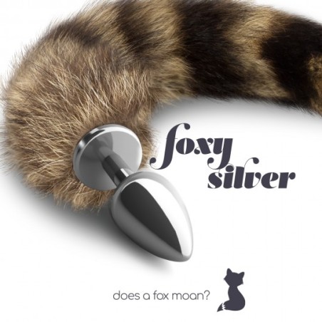 Plug Anal con Cola Foxy Silver de Metal - Crushious Lo Mejor