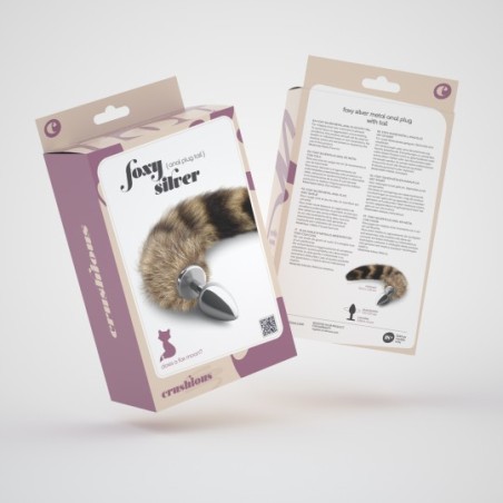 Plug Anal con Cola Foxy Silver de Metal - Crushious Indicaciiones y caracteristicas