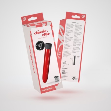 VIBRADOR CLASSIC VIBE CRUSHIOUS ROJO PRACTICO