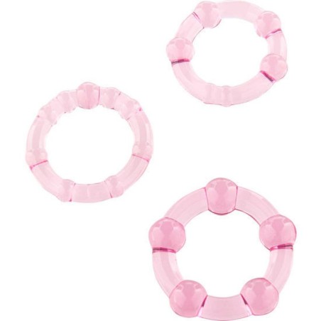 Juego de Anillos para Pene Rosa de Sevencreations