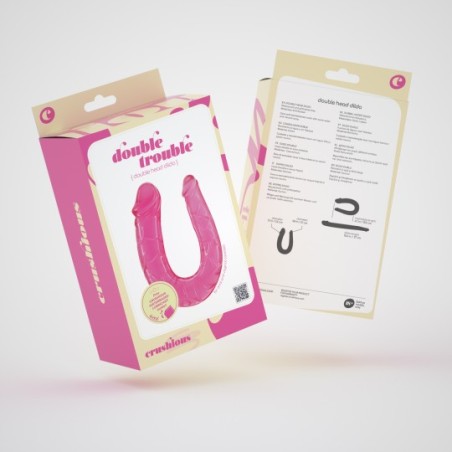 Consolador Doble Double Trouble Crushious Rosa Único