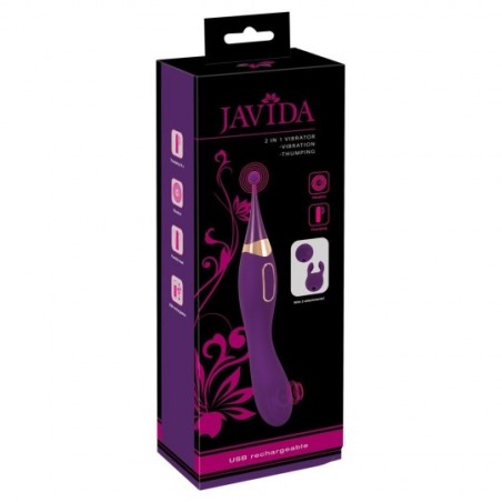 Javida 2 en 1 Vibrador Masajeador orgasmo
