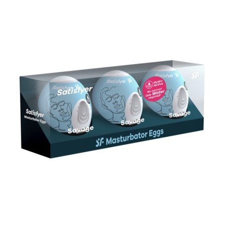 Satisfyer Pack de 3 Masturbator Egg Savage Espectacular