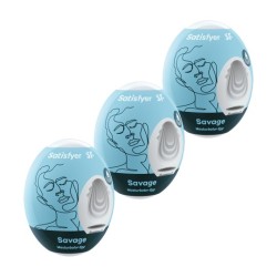 Satisfyer Pack de 3 Masturbator Egg Savage
