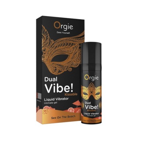 Vibrador Líquido Besable Dual Vibe! Sex On The Beach 15 ml - Orgie Fantástico