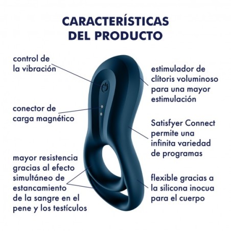 ANILLO VIBRADOR EPIC DUO CON APP SATISFYER SIN IDIOMA