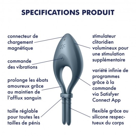 ANILLO VIBRATÓRIO BULLSEYE CON APP EN TU IDIOMA