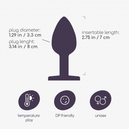 Crushious Plug Anal Joya Bijou Metálico Mediano Alta tecnología