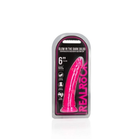 Chots Slim Realistic Dildo con Ventosa - Glow in the Dark - 6'' / 15,5 cm Sensacional