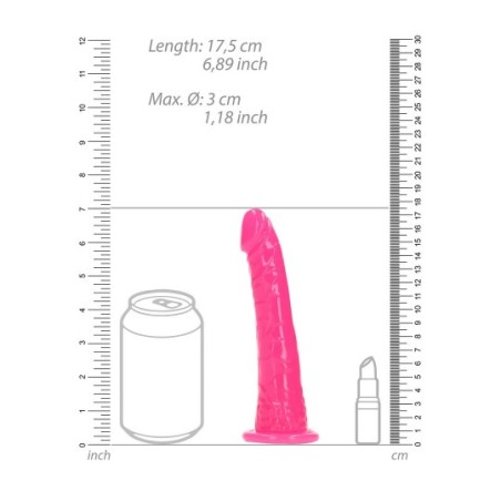 Chots Slim Realistic Dildo con Ventosa - Glow in the Dark - 6'' / 15,5 cm Uso ilimitado