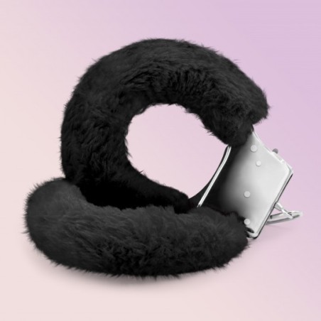 Esposas de Felpa Love Cuffs Crushious Negras | Explora tus Fantasías sin límites