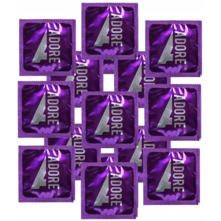 Condones Ribeteados Adore Ribbed - 144 unidades