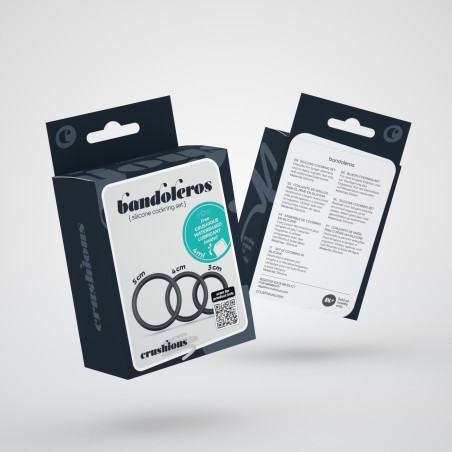 Crushious Bandoleros - Conjunto de Anillos de Silicona para el Pene Excitantes