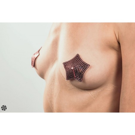 Pezoneras Burlesque Tempest - Estrella Rosa de Lentejuelas. Bellas.