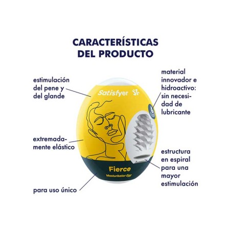 Satisfyer Egg Fierce Pack de 3 Masturbator Muy Técnico