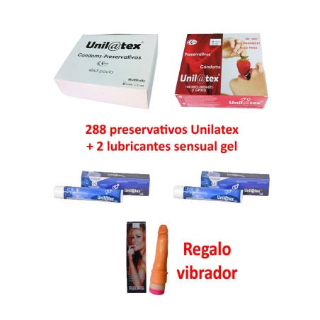 Mascondon Ofertas 2 cajas 144 uds + 2 lubricante + Regalo Vibrador