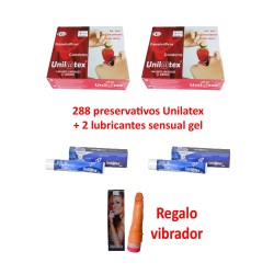 Mascondon Ofertas 2 cajas 144 uds + 2 lubricante + Regalo Vibrador