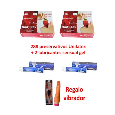 Mascondon Ofertas 2 cajas 144 uds + 2 lubricante + Regalo Vibrador