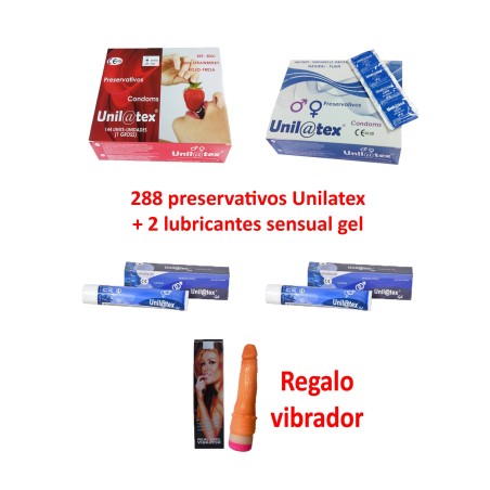 Mascondon Ofertas 2 cajas 144 uds + 2 lubricante + Regalo Vibrador