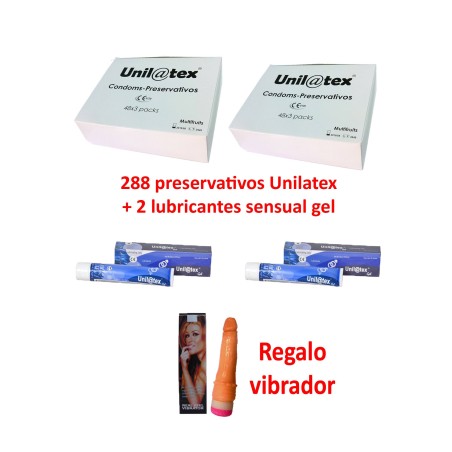 Mascondon Ofertas 2 cajas 144 uds + 2 lubricante + Regalo Vibrador