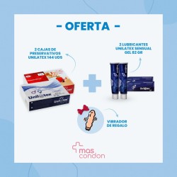 Mascondon Ofertas 2 cajas 144 uds + 2 lubricante + Regalo Vibrador