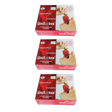Condones Unilatex 3 cajas de 144 unidades cada una